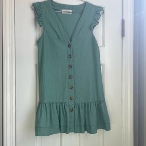 B. Original by Shoe Fly Top Button Up Ruffle Detail size small